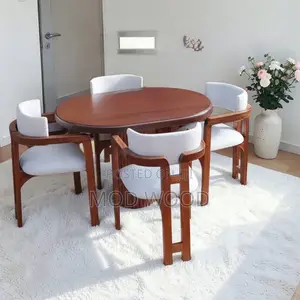 Elegant Oval 4-Seater Dining Set – Crafted for Comfort Style