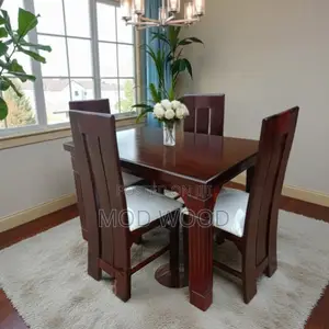 Luxury 4-Seater Wooden Dining Set – Exceptional Comfort