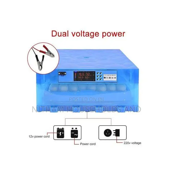 64 Eggs Incubator AC / Dc Automatic Eggs Incubator + 120 Watts Panel