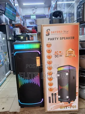 Sayona Portable Party Speaker 20,000w – Dual 8" Woofers, Bluetooth,