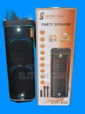 Sayona Portable Party Speaker 24,000w – Dual 12" Bluetooth Speaker