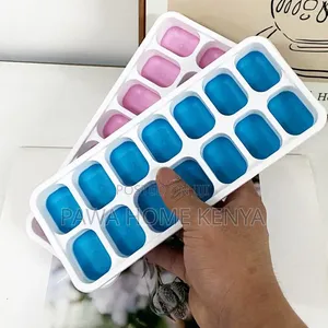14 Holes Ice Cube Tray Mould With Silicone Base Lid