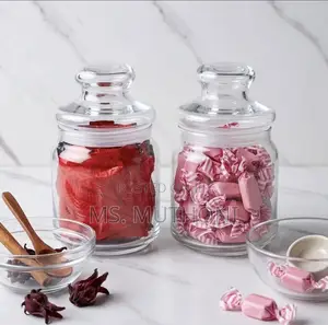 *A Set of 3 Glass Airtight Storage Jars