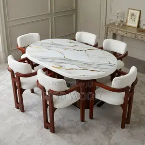 Marble Crest Modern 6-Seater Dining Set Collection