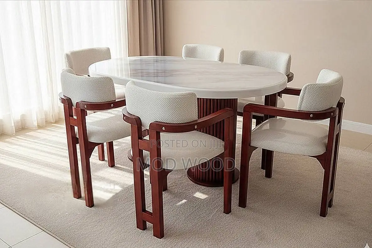 Marble Crest Modern 6-Seater Dining Set Collection