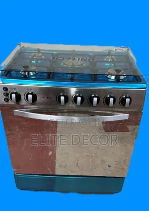 Unitech 60×90 5 Burner Freestanding Full Gas Cooker – Auto Ignition