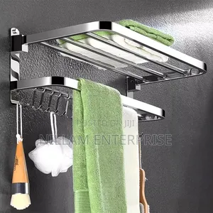 Premium Heavy Duty Bathroom Wall Mounted Towel Rack
