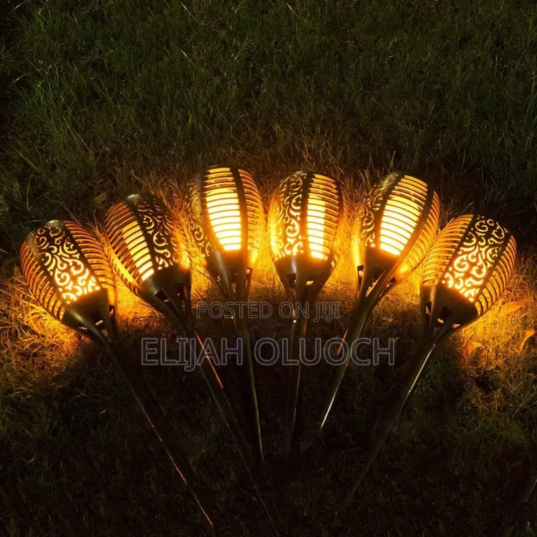 *6pcs Mini Led Solar Flame Flickering Lights* Waterproof Outdoor