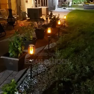 *6pcs Mini Led Solar Flame Flickering Lights* Waterproof Outdoor