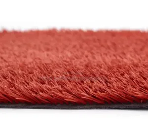25mm Red Grass Carpets Grass Carpets Environmental Friendly