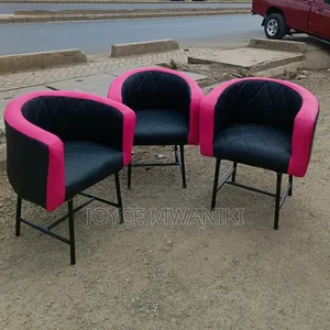 Salon Manicure Seats, Black and Pink 