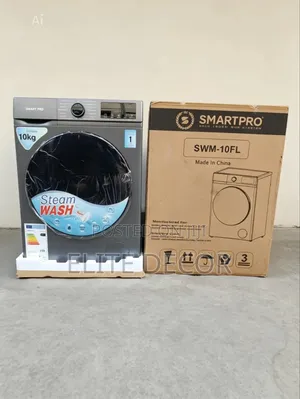 Smartpro 10kg Front Load Washing Machine – Steam Wash, Wash Spin