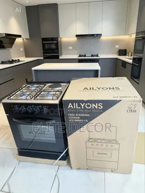 Ailyons 50×55 Standing Cooker 3+1 – Gas Burners + Electric Hot Plate