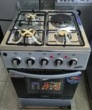 Ecomax Quality Standing Gas Cooker - 50*55 Rapid Plate, 3+1