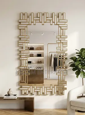  *Luxury Structured Frame Decorative Mirror(Biggest )
