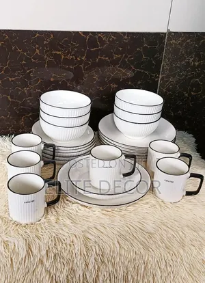 Japanese 24-Piece Dinner Set 6plates, 6 Side Plates, 6 Bowls 6 Mugs