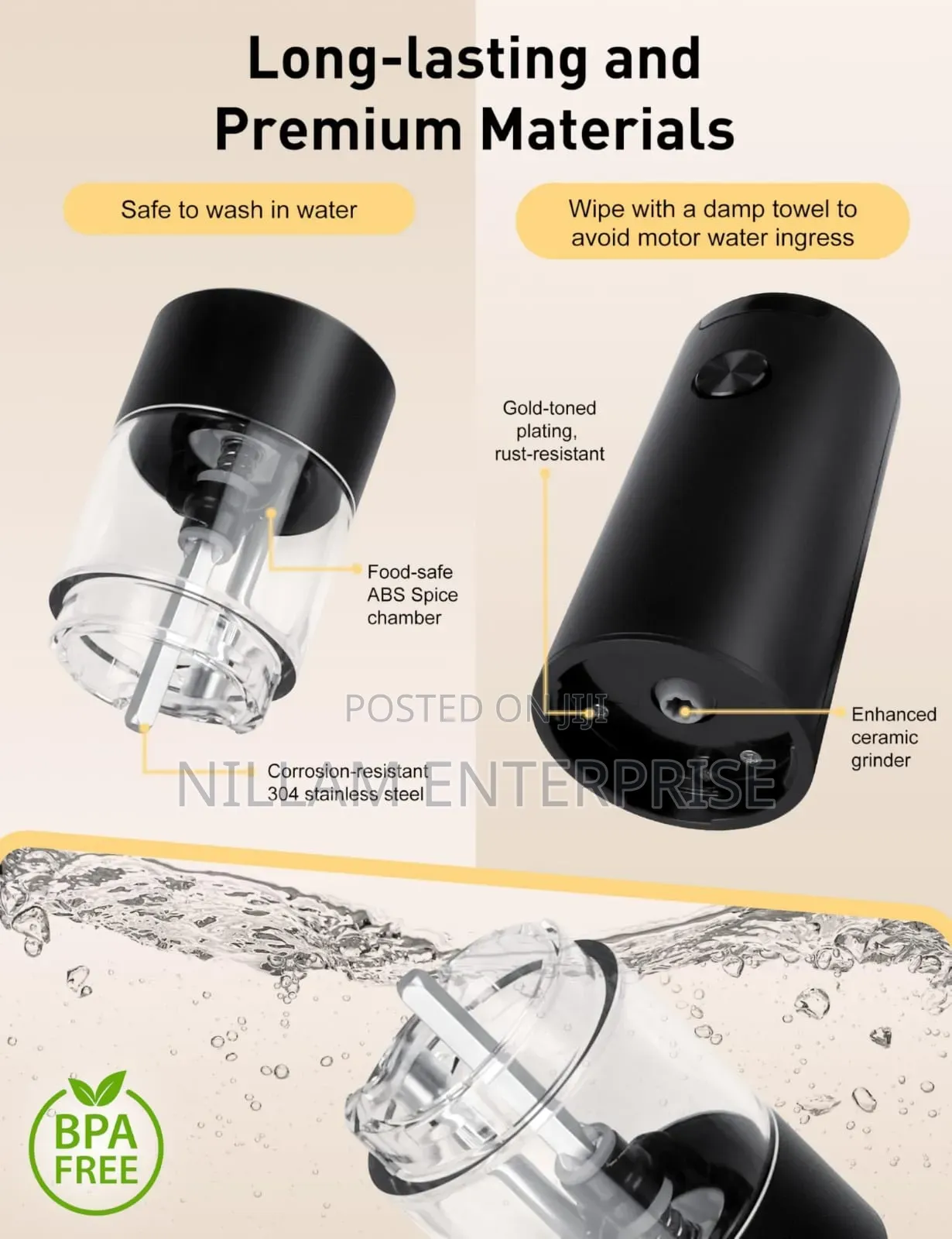 Electric Pepper Grinder Or Salt Mill,