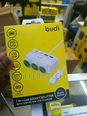 3 Way Car Socket, Cigarette Lighter Splitter With 2 Usb 120w Extended