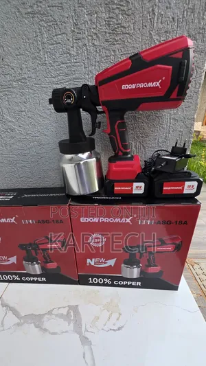 Edon Promax Epm-Asg-18a 18v Paint Spray Gun With 2 Batteries