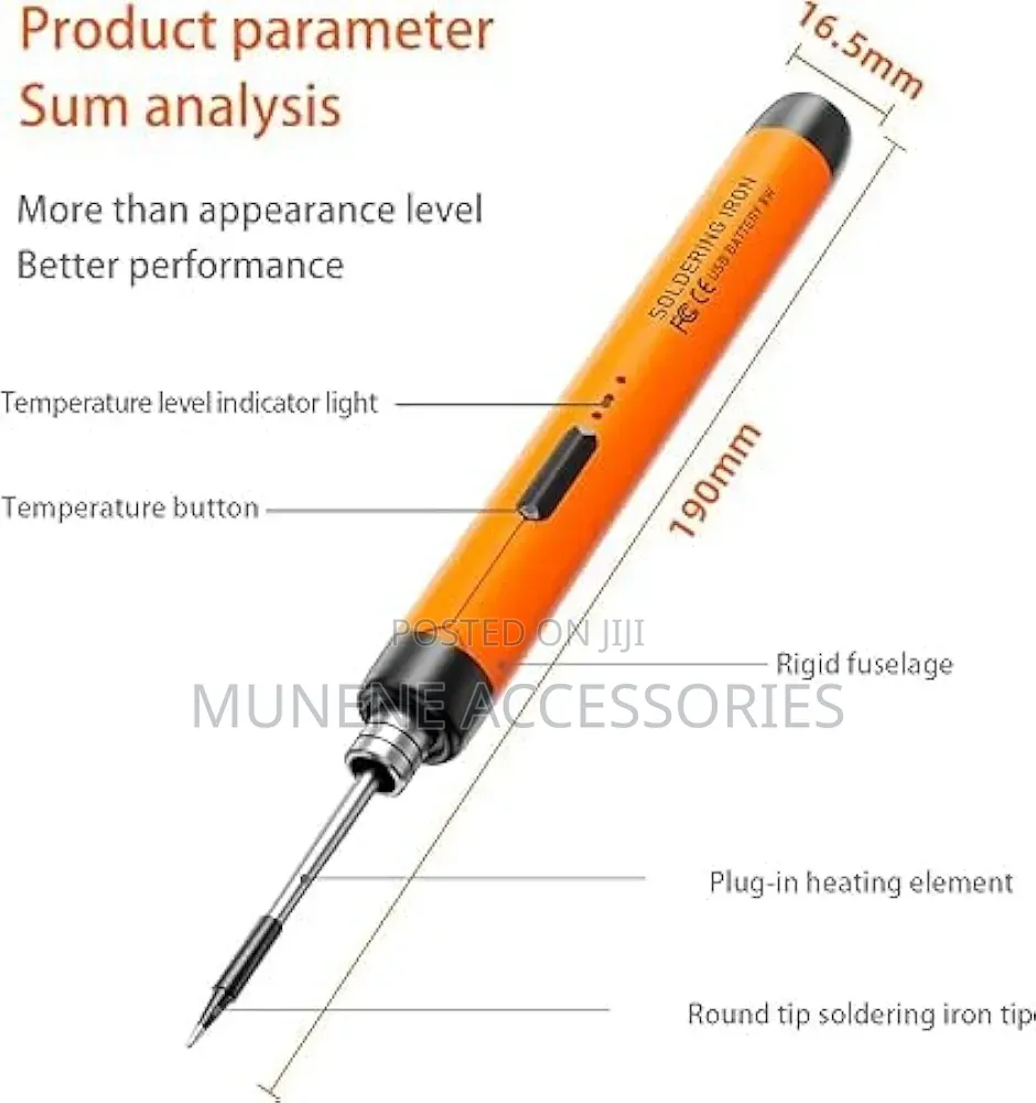Rechargeable Electric Solder Iron Gun With 3 Heating Modes