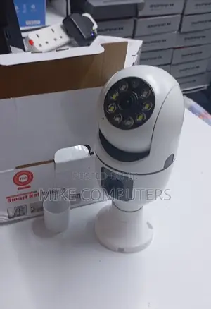 Smart Wifi Bulb Camera Dual Lens PTZ Home Office Security
