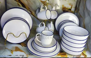 24 PCS Ceramic Dinner Set 
White