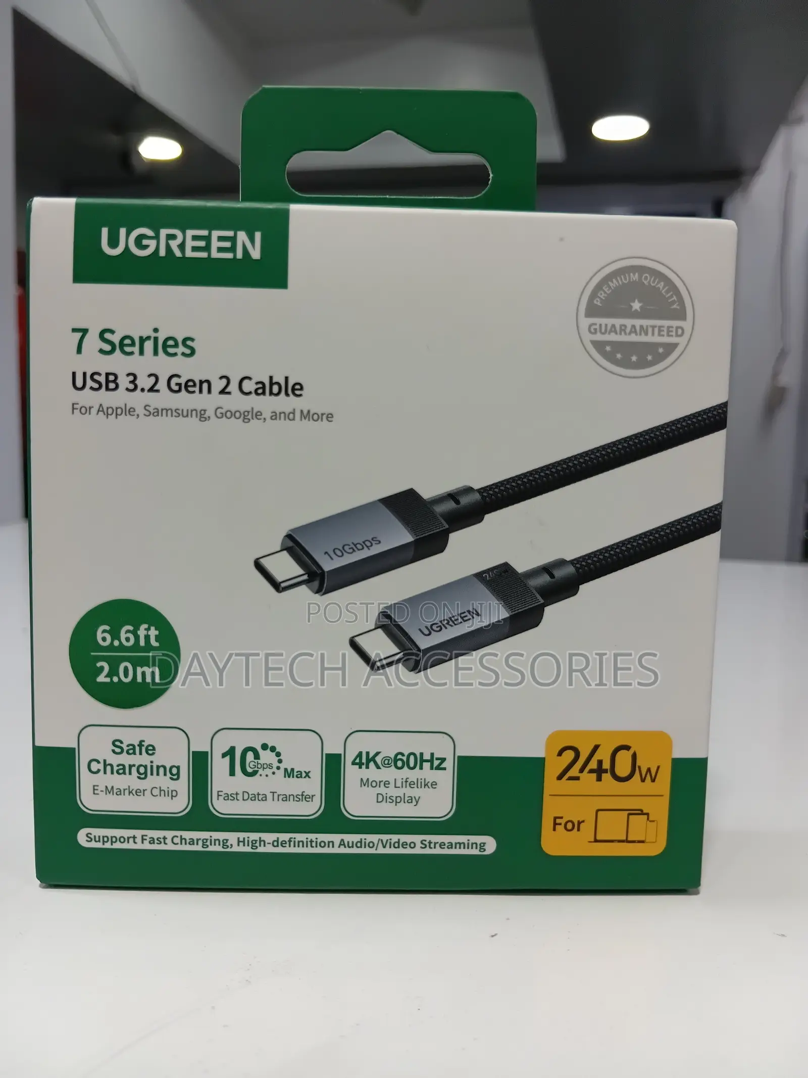 This Is a Ugreen 7 Series Usb-C to Usb-C 240w Cable (Model 5477)