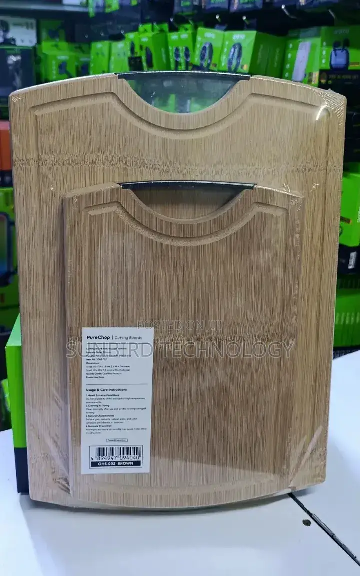 Oraimo Natural Moso Bamboo 2pc Chopping Board