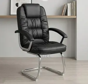 Office Chair : Sled Base Office Leather Chair