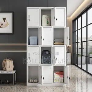 Office Cabinet; 12 Lockers Steel Files Storage Cabinet