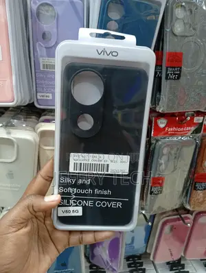 Vivo V50 5g Original Black Soft Silicone Case.