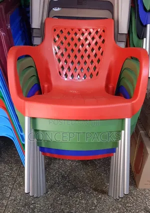 Complast Strong Plastic Arm Chairs.