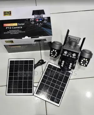V380 4g Triple Lens Dual Panel Security Solar Camera
