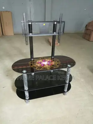 Tv Stand: 3 Layer Glass Tv Stand With Tv Mount