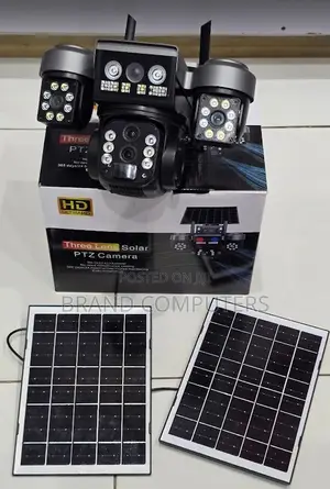 Triple Lens 4g Dual Panel 1ptz Lens With Strobe Light for Alarm
