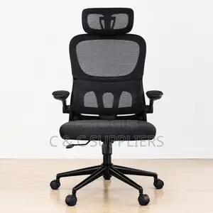 Swivel Ergonomic Chair With Flip Arm's