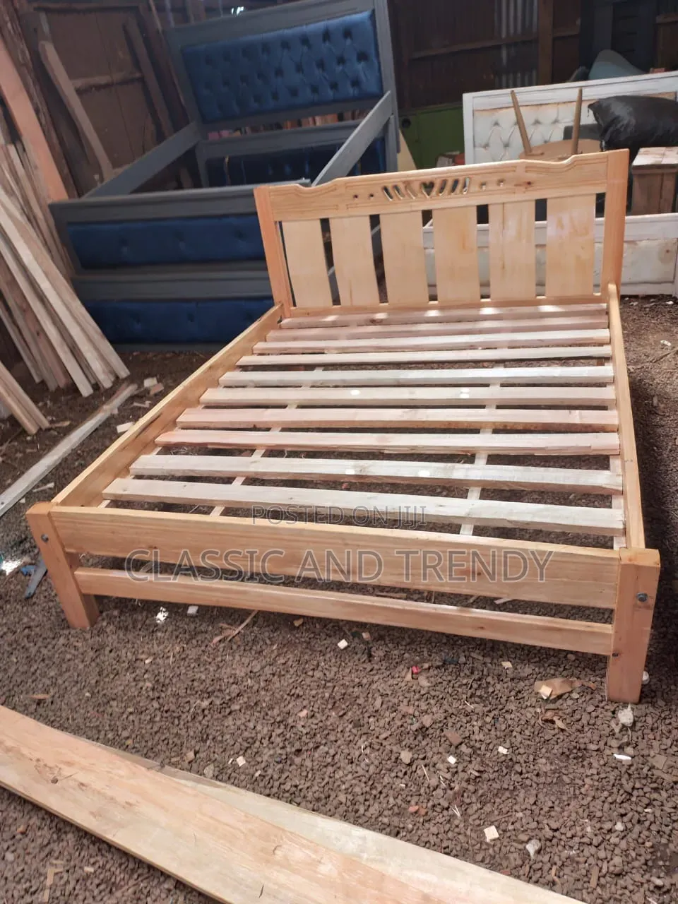 5x6 Plain Wood Bed