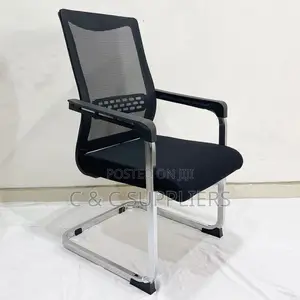 Office Mesh Guest Chair With Armrest.