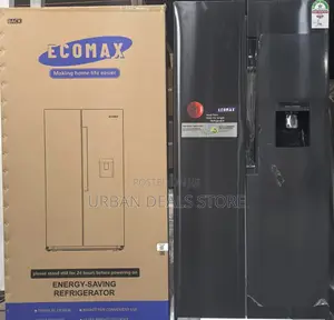Ecomax 454l Dark Silver Side-by-Side Refrigerator With Water Dispenser