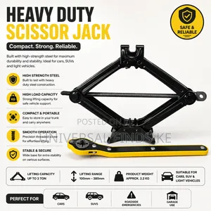 Heavy Duty Scissor Jack – Portable Car Lift Jack With Ratchet Wrench