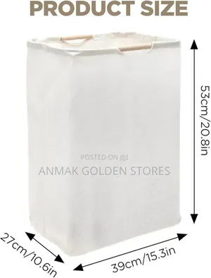 Large Capacity Laundry Hampers With Bamboo Handles