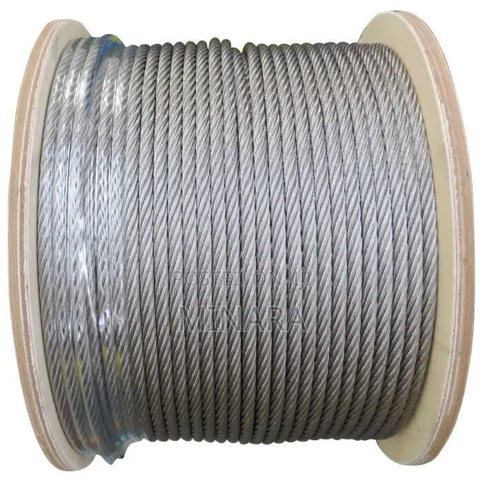 12mm, Wire Rope 100m Roll, Flexible Galvanized Heavy Duty Steel Cable