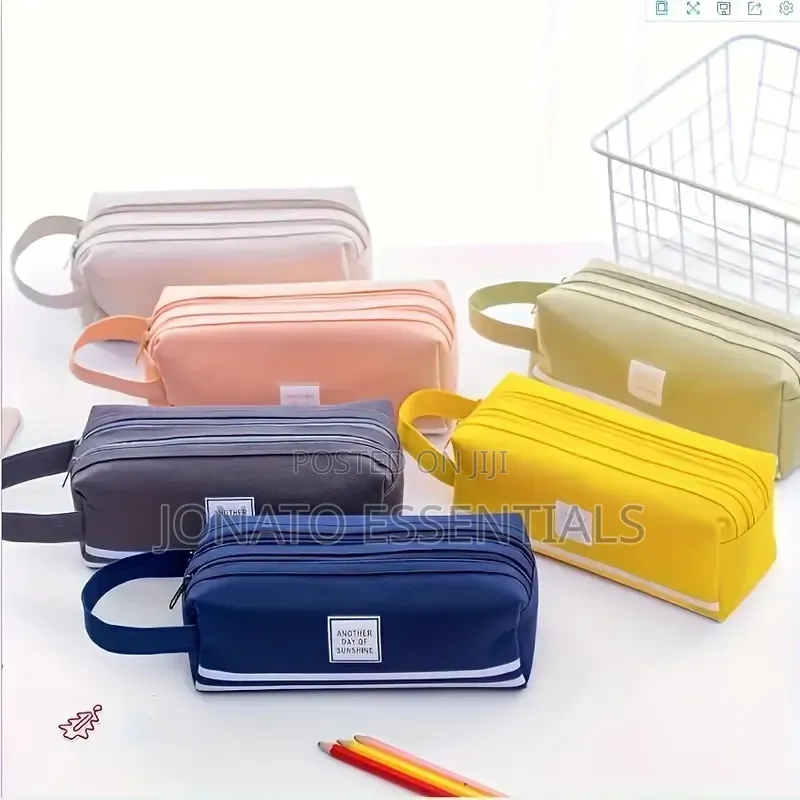 Multi-Compartment Pencil Case Large Aesthetic Organizer Pouch