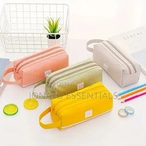Multi-Compartment Pencil Case Large Aesthetic Organizer Pouch