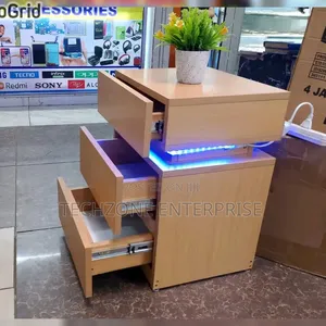 Vasagle Bedside Stand With Led Lights 