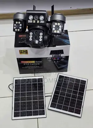 Dual Panel Tripple Lens 4g Solar PTZ CCTV Surveillance Camera