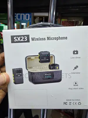 Sx23 Dual Wireless Mic With Charging Case For iPhone Android