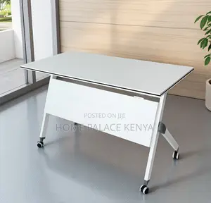 Study Desk: Folding Work Desk With Casters for Mobility