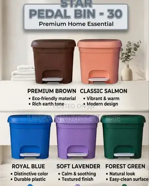 30 Litres Star Pedal Bin Hands-Free Kitchen Dustbin
