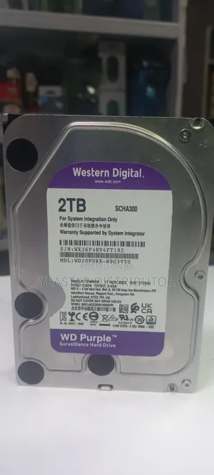 Western Digital Purple 2tb Surveillance Hard Drivewd20purx-89g3v0